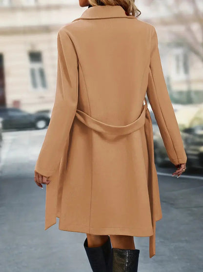 Chic Double Breasted Trench Coat | Great for Autumn Elegance