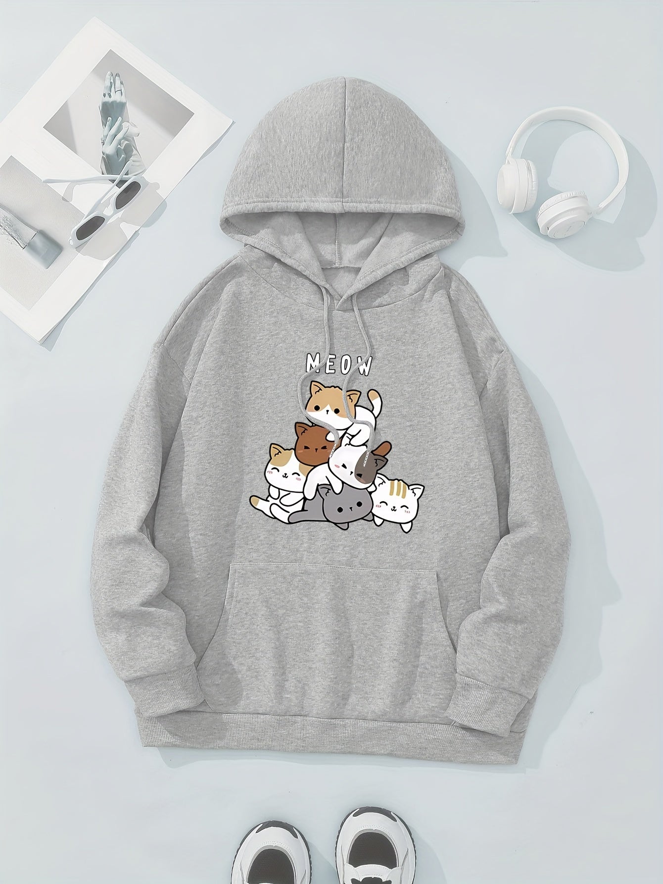 Casual Fleece Pullover Hoodie with Print for Women | Great for Casual Days