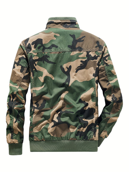 Camouflage Pilot Workwear Outdoorjacket With Multiple Pockets Outdoor Style For Men | Great for Winter Outdoor Activities