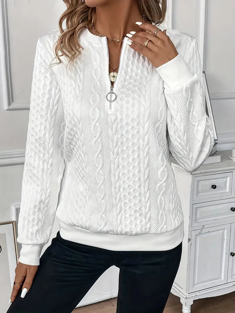 Women’s Zip-Up Jumper – Casual & Comfortable Knitwear