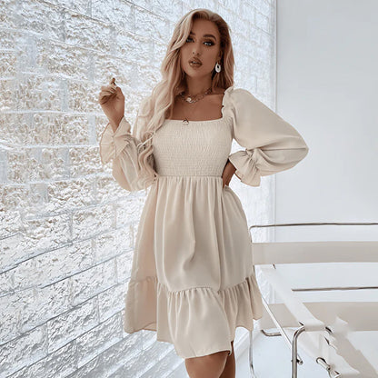 Women's  - Ruffled Midi Dress - Chic - Timeless Style - Formal Occasions