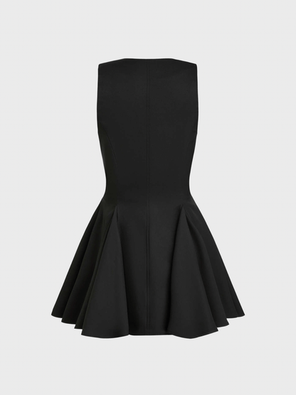 Women's Mini Dress Polyester V-Neck Ruffle Hem 3