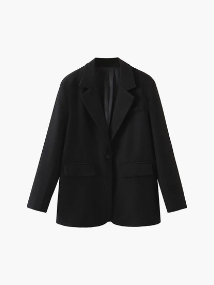Women's blazer, loose fit, single-breasted, casual