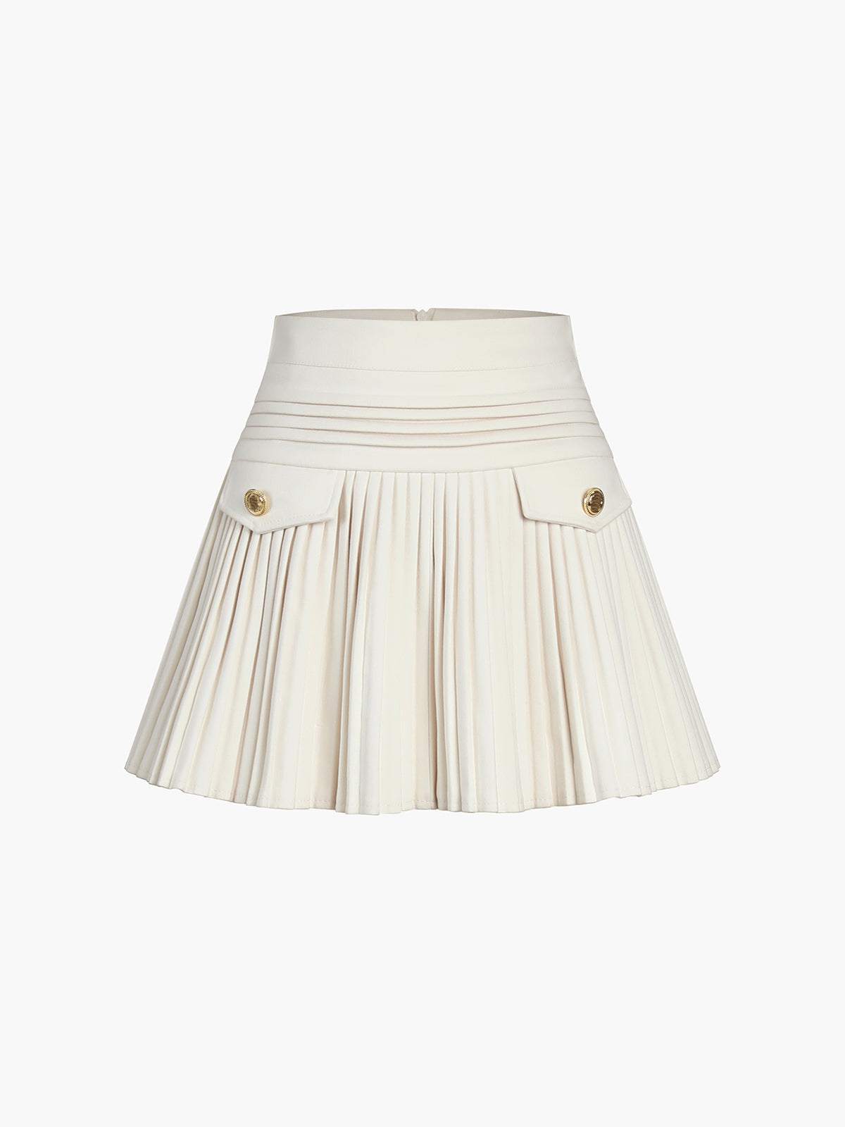 Women's Mini Skirt Polyester with Buttons 7