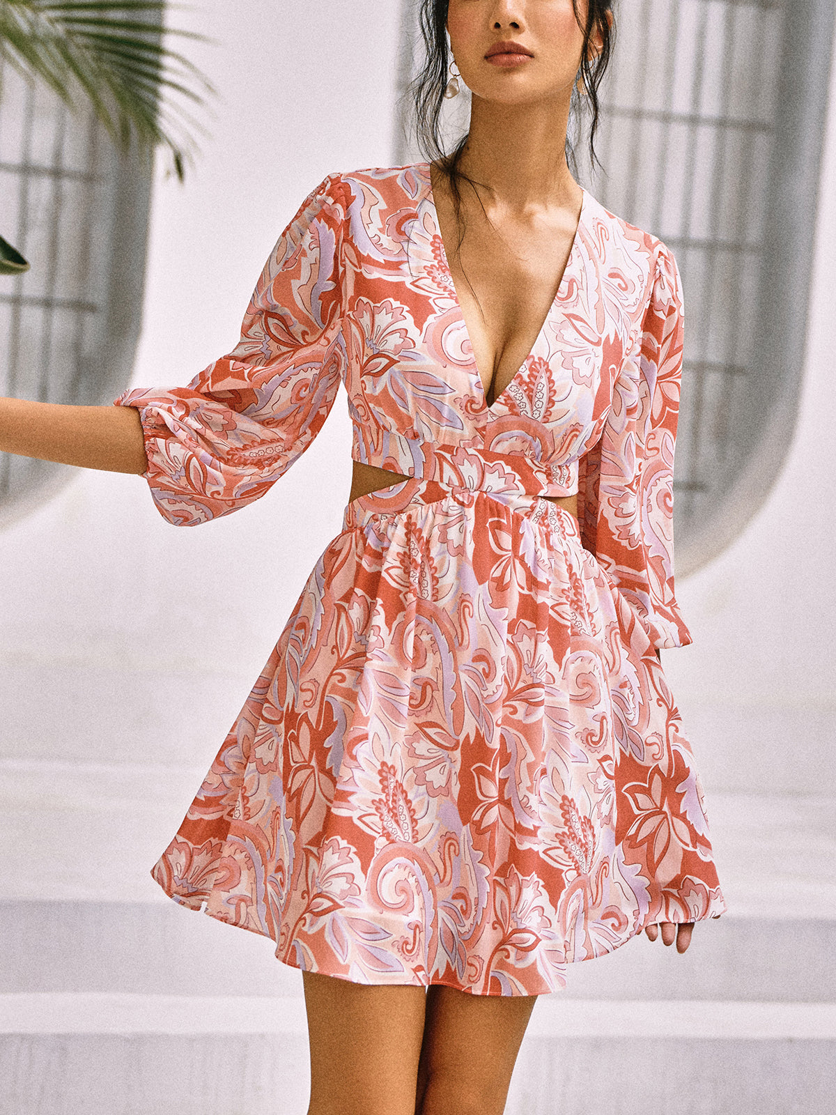 Women's Summer Mini Dress Floral Cotton 2