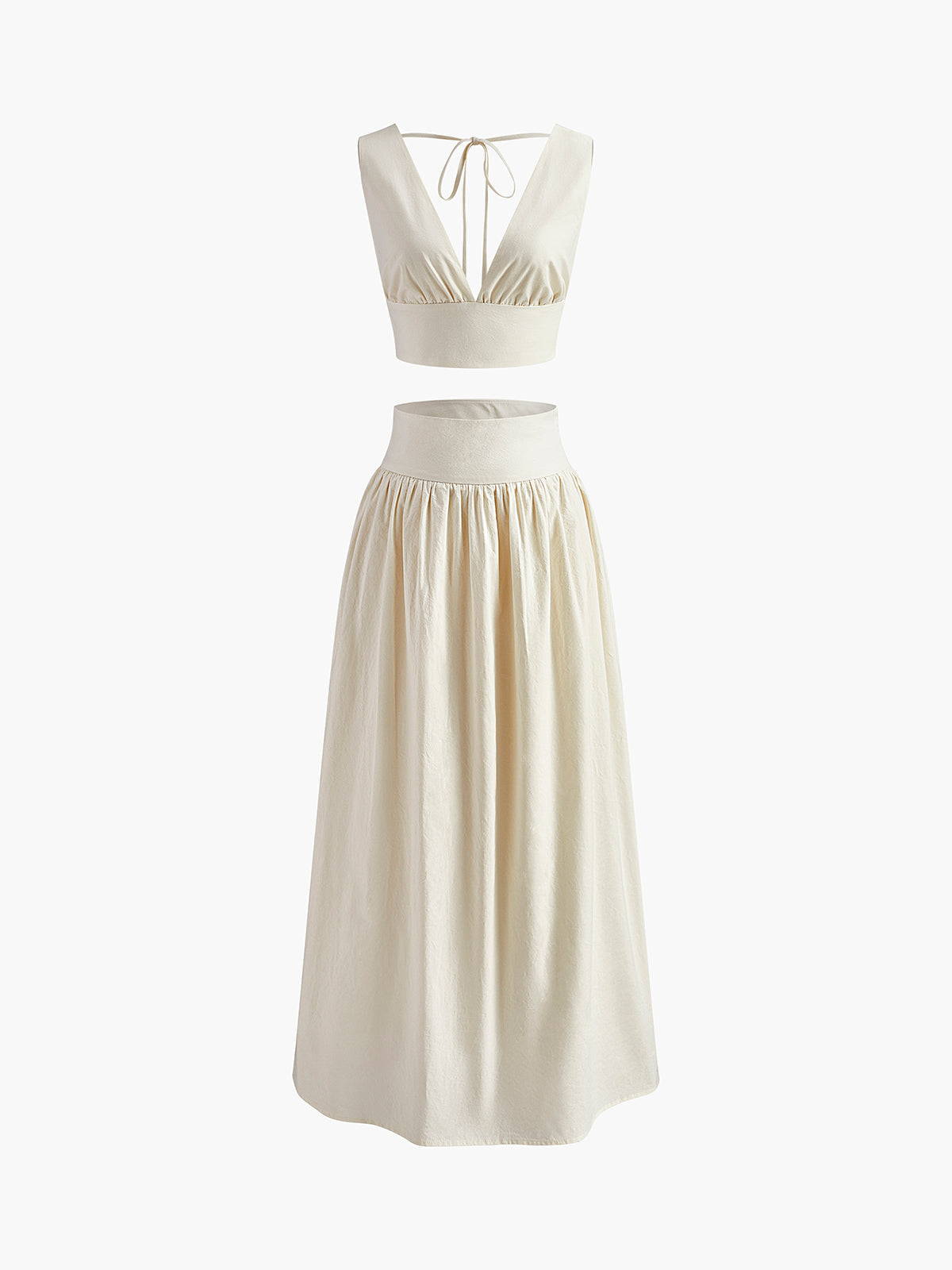Women's Two-Piece Set Polyester with Bow Tie 5