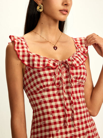 Women's Mini Dress Ruffled Neckline Elegant Fit 2