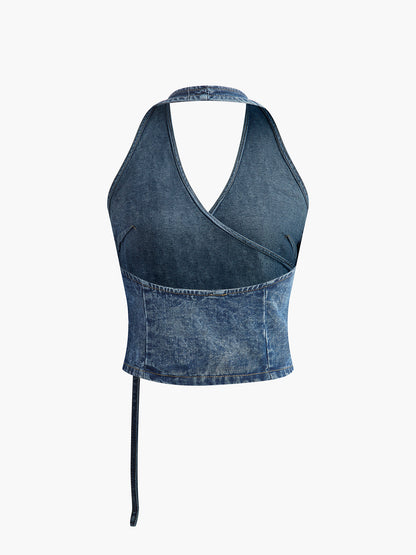 Women's Wrap Top Denim 2