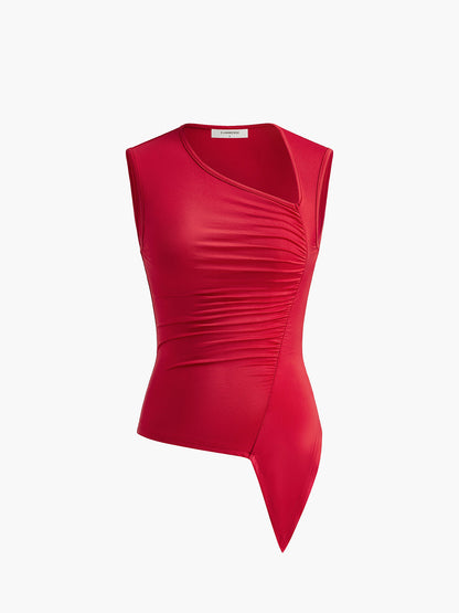 Women's Asymmetrical Top Cotton Blend 1