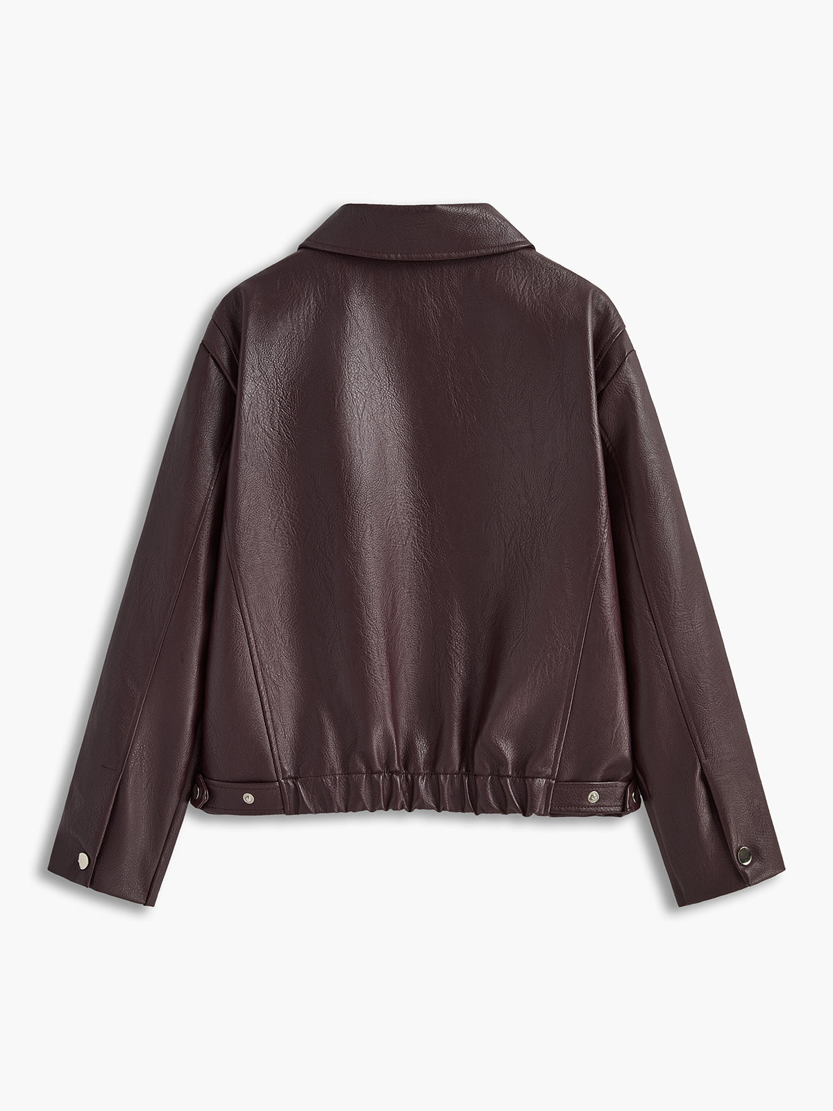 Women's burgundy Leather Jacket– For Fall