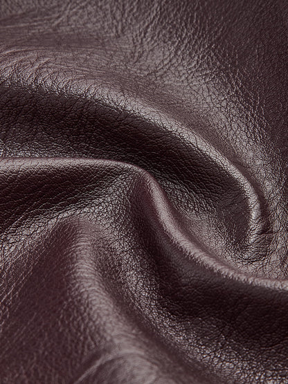 Women's burgundy Leather Jacket– For Fall