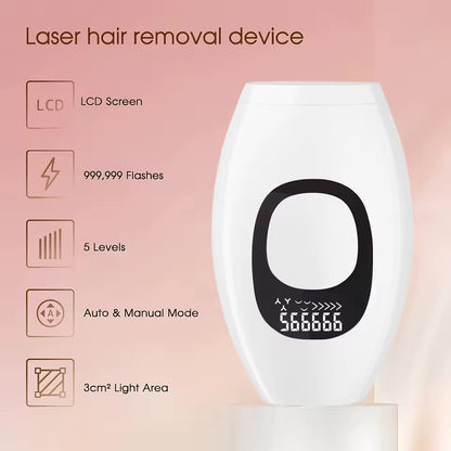 Women's IPL Laser Hair Removal Device for Body and Face