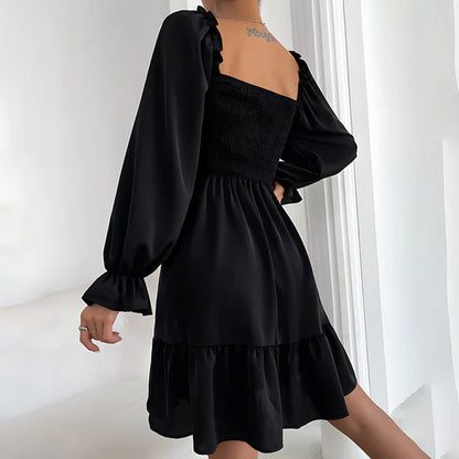 Women's  - Ruffled Midi Dress - Chic - Timeless Style - Formal Occasions
