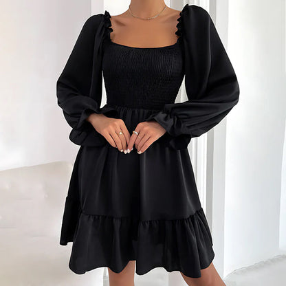 Women's  - Ruffled Midi Dress - Chic - Timeless Style - Formal Occasions
