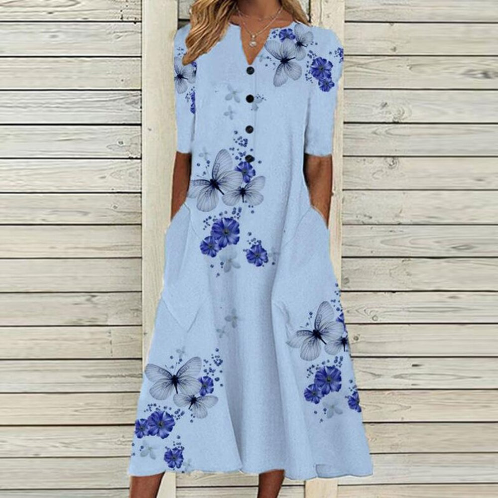 Women's - Midi Dress - Boho - Timeless Style - Ideal for Summer