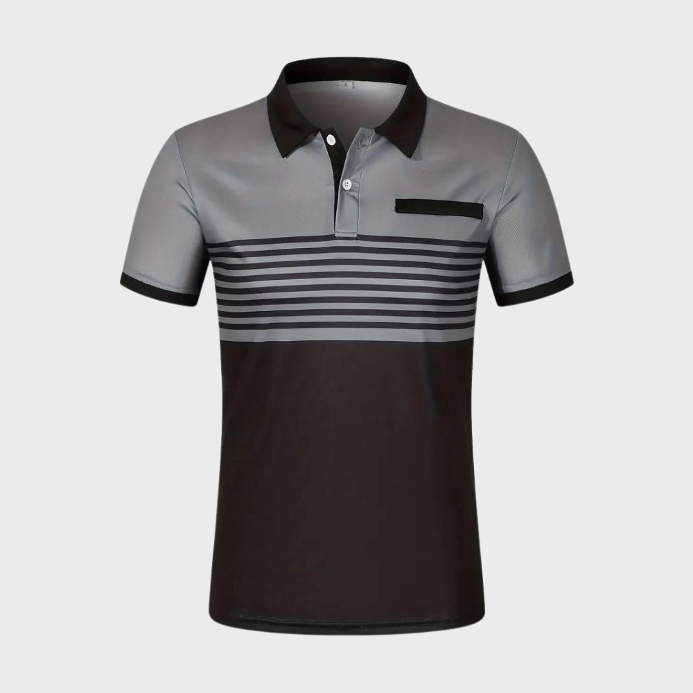 Men's  - Color Block and Stripe Polo Shirt - Casual - Everyday Use