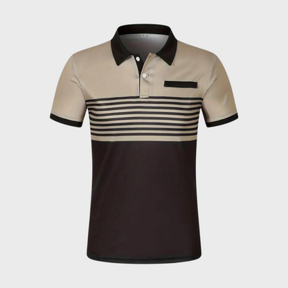 Men's  - Color Block and Stripe Polo Shirt - Casual - Everyday Use