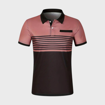 Men's  - Color Block and Stripe Polo Shirt - Casual - Everyday Use