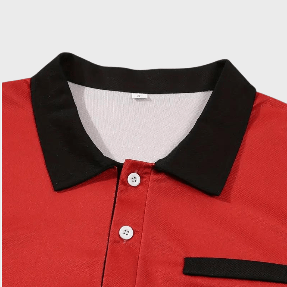 Men's  - Color Block and Stripe Polo Shirt - Casual - Everyday Use