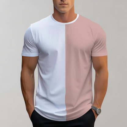 Men's  - T-shirt with Color Block - Casual - Modern Style - Everyday Wear