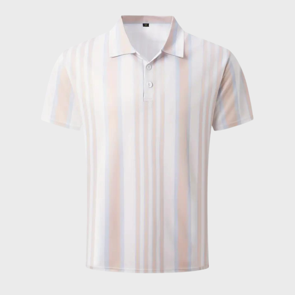 Men's - Striped Polo Shirt - Casual - Modern Style - Ideal for Summer