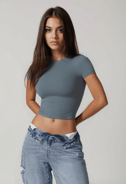 Women's Long Sleeve Gym Top Breathable Polyester 1