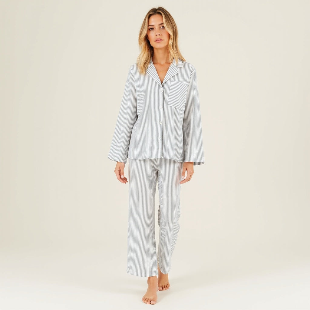 Women's Suit Set Long Sleeve Pinstripe 1