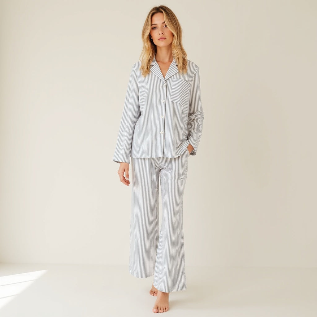 Women's Suit Set Long Sleeve Pinstripe 3