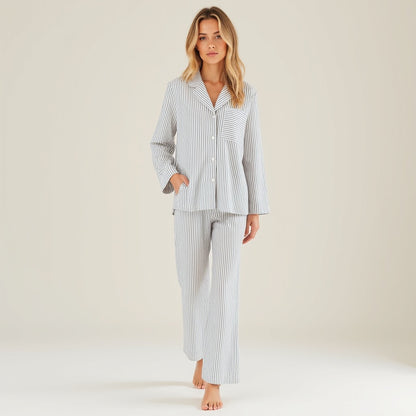 Women's Suit Set Long Sleeve Pinstripe 4