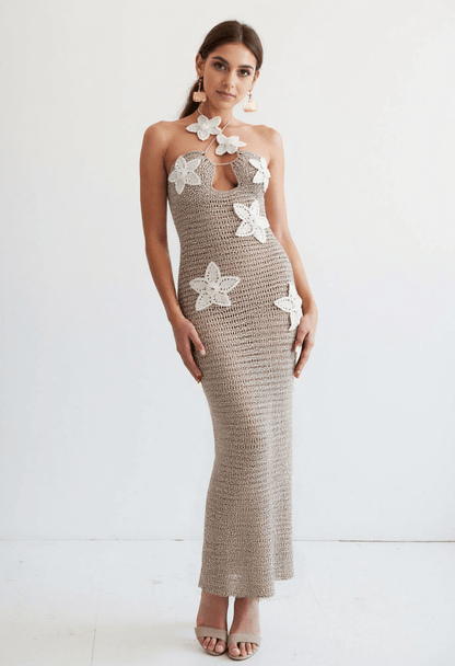 Women's White Maxi Dress Cotton Crochet Pattern 4