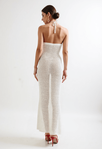 Women's White Maxi Dress Cotton Crochet Pattern 9