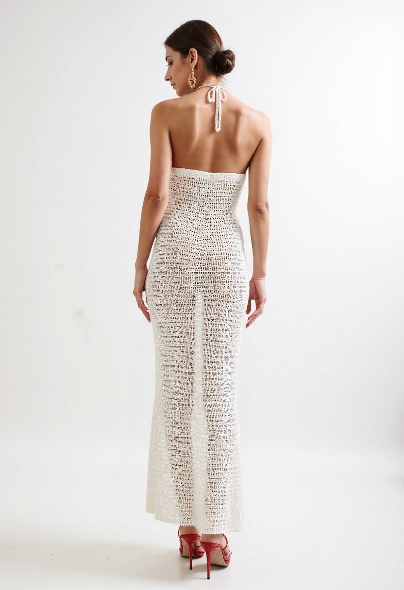 Women's White Maxi Dress Cotton Crochet Pattern 10