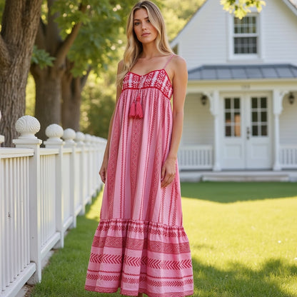 Women's Midi Dress Cotton Lace Detail 6