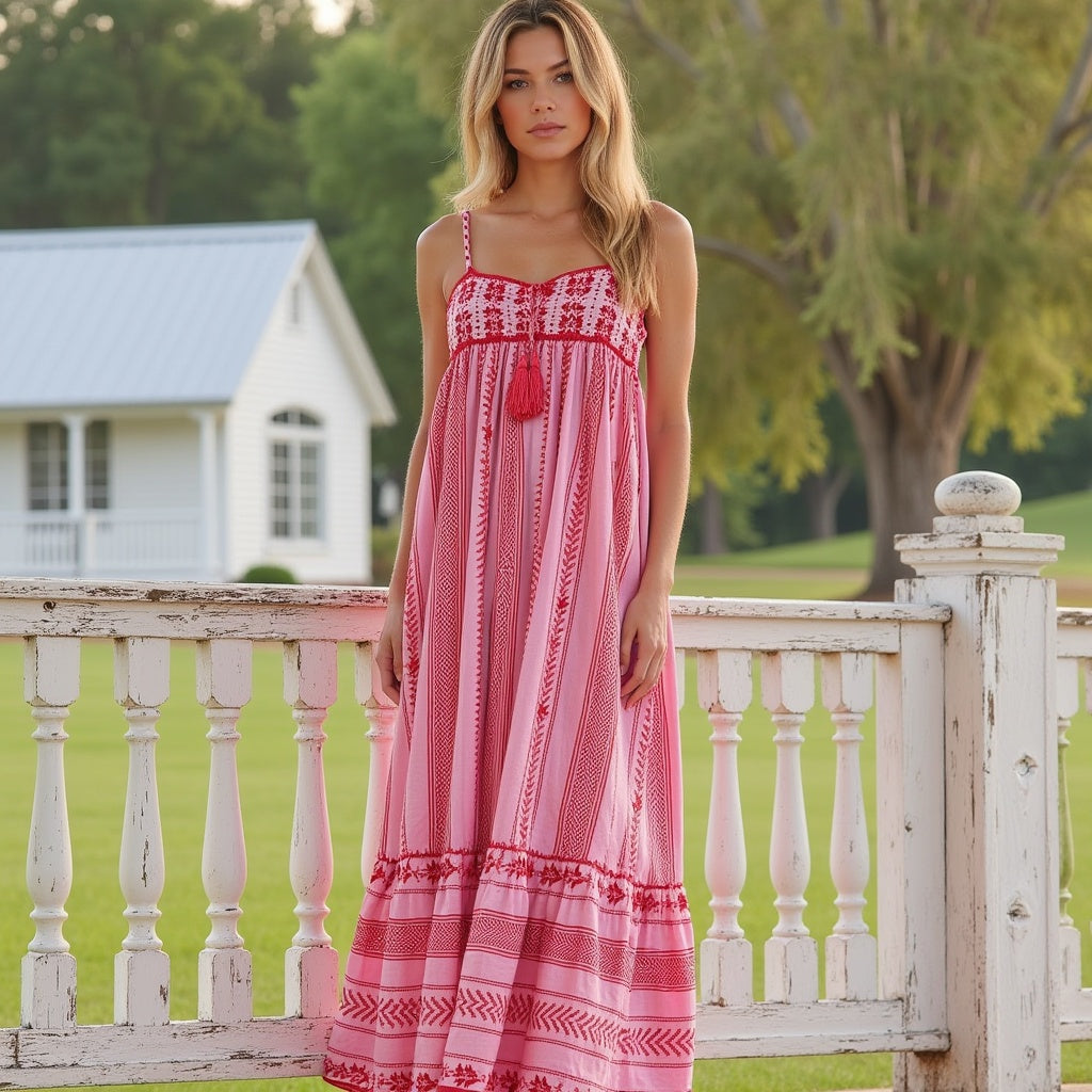 Women's Midi Dress Cotton Lace Detail 4