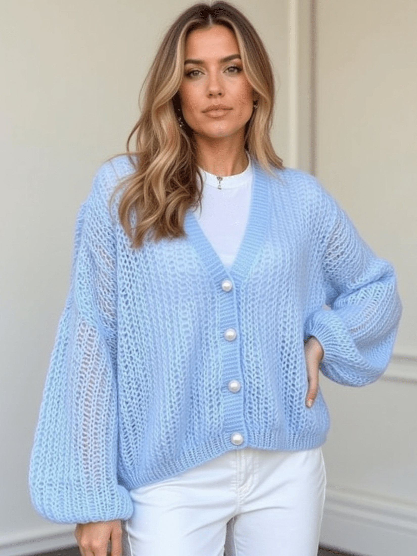Women's Long Cardigan Soft Knit Material 3