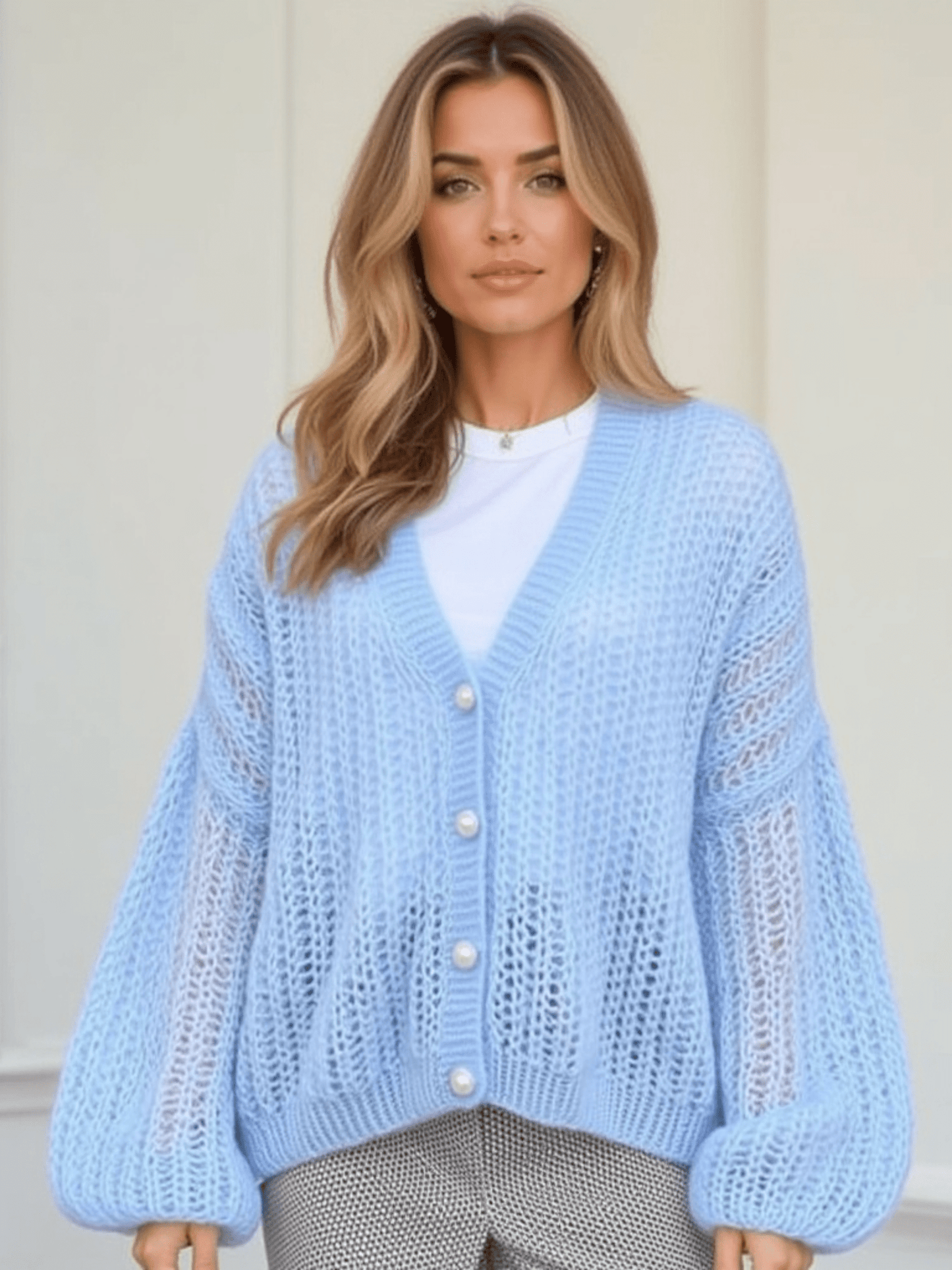 Women's Long Cardigan Soft Knit Material 2
