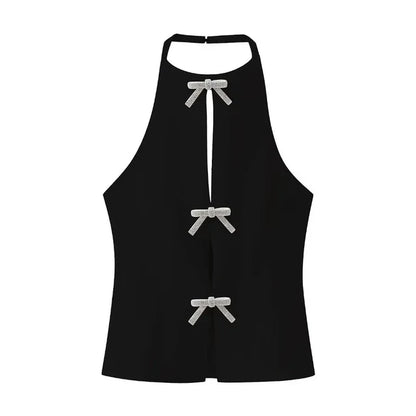 Women's Backless Tank Top Breathable O-Neck Cotton 5