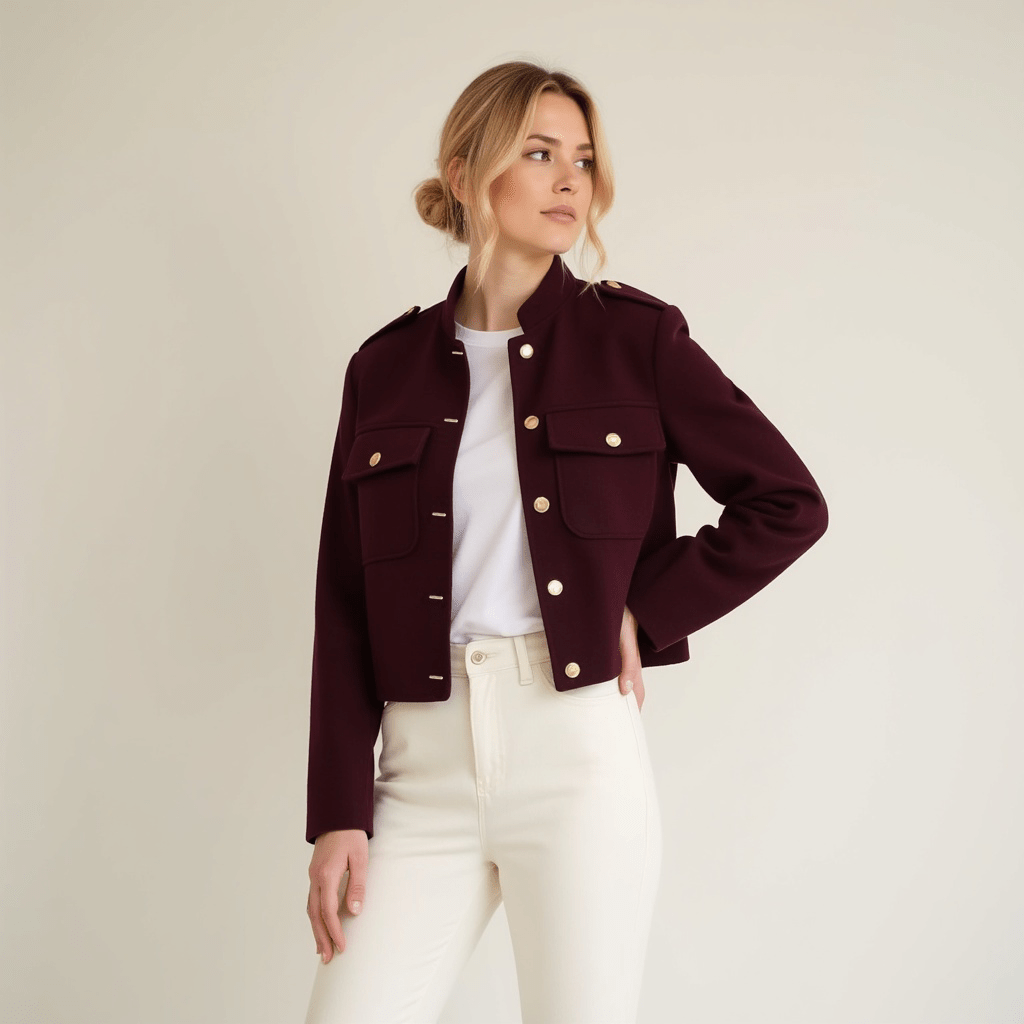 Damen Tweed-Mantel – Weicher Stoff, Vielseitig und Elegant - Chicquemoda XS Chicquemoda Tweed-Mäntel und -Jacken Damen Tweed-Mantel – Weicher Stoff, Vielseitig und Elegant