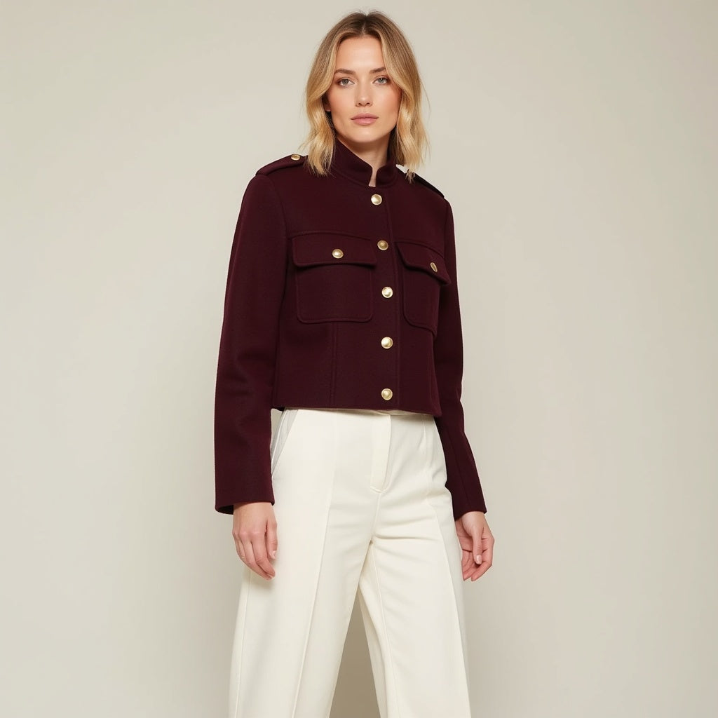 Damen Tweed-Mantel – Weicher Stoff, Vielseitig und Elegant - Chicquemoda XS Chicquemoda Tweed-Mäntel und -Jacken Damen Tweed-Mantel – Weicher Stoff, Vielseitig und Elegant