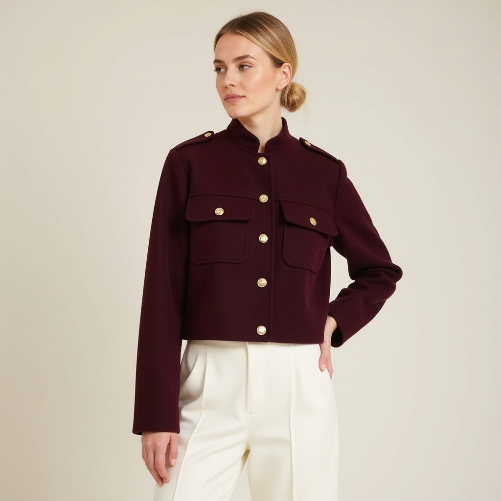 Damen Tweed-Mantel – Weicher Stoff, Vielseitig und Elegant - Chicquemoda XS Chicquemoda Tweed-Mäntel und -Jacken Damen Tweed-Mantel – Weicher Stoff, Vielseitig und Elegant