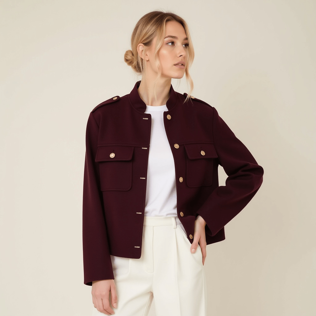 Damen Tweed-Mantel – Weicher Stoff, Vielseitig und Elegant - Chicquemoda XS Chicquemoda Tweed-Mäntel und -Jacken Damen Tweed-Mantel – Weicher Stoff, Vielseitig und Elegant