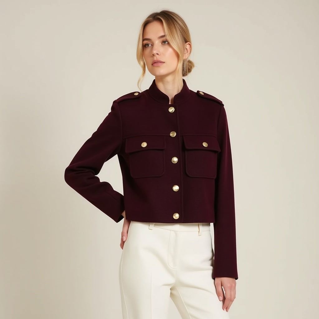 Damen Tweed-Mantel – Weicher Stoff, Vielseitig und Elegant - Chicquemoda XS Chicquemoda Tweed-Mäntel und -Jacken Damen Tweed-Mantel – Weicher Stoff, Vielseitig und Elegant