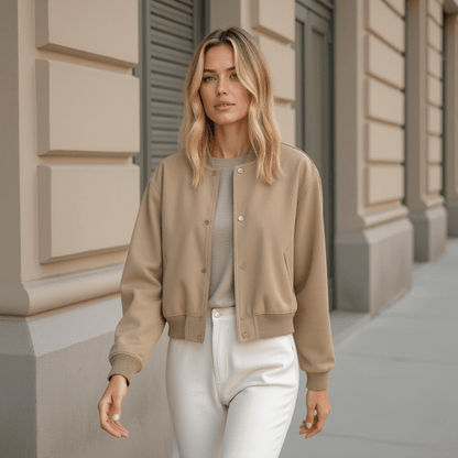 Damen Übergangsjacke – Moderne Schnittführung mit praktischen Taschen, Vielseitig und Bequem - Chicquemoda XS Chicquemoda Bomberjacken Damen Übergangsjacke – Moderne Schnittführung mit praktischen Taschen, Vielseitig und Bequem