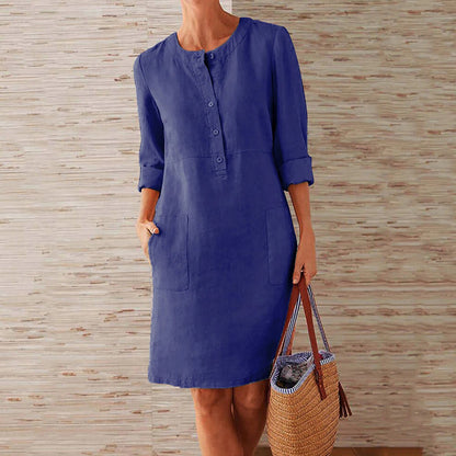 Women's - Midi Dress - Casual - Lightweight Modern Style - For Everyday Wear