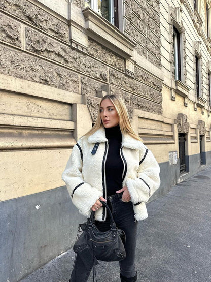 Women Faux Shearling Jacket – Warm Winter Coat