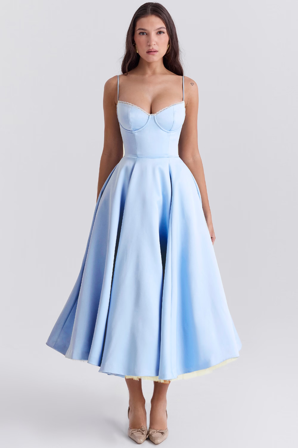 Women's - Tulle Cocktail Midi Dress for Women