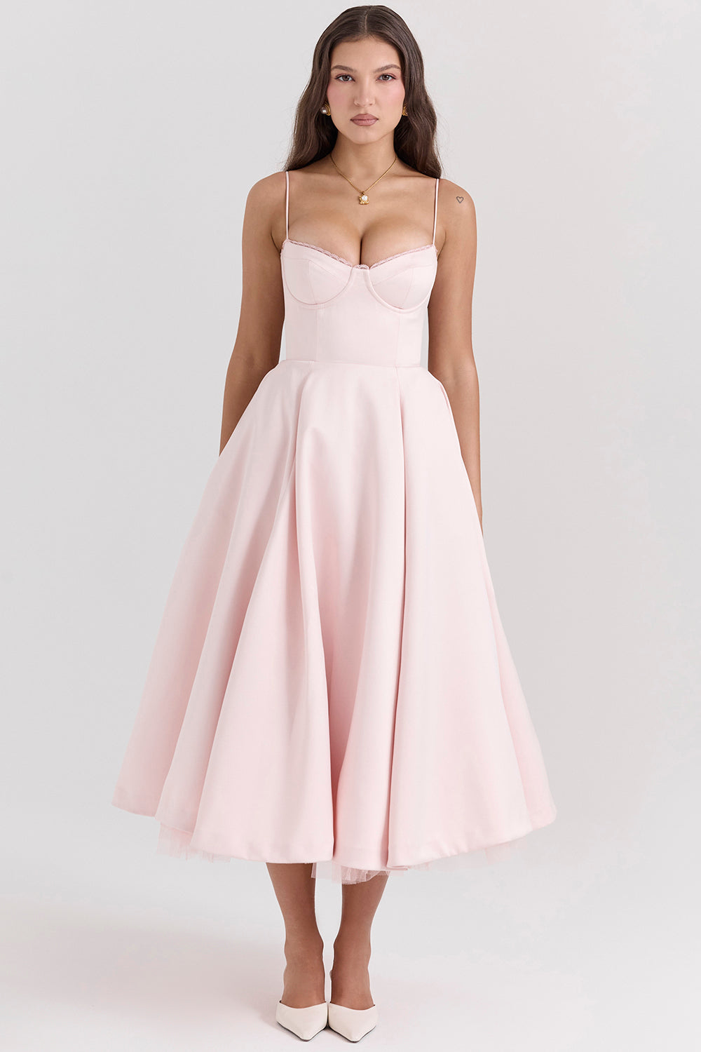 Women's - Tulle Cocktail Midi Dress for Women