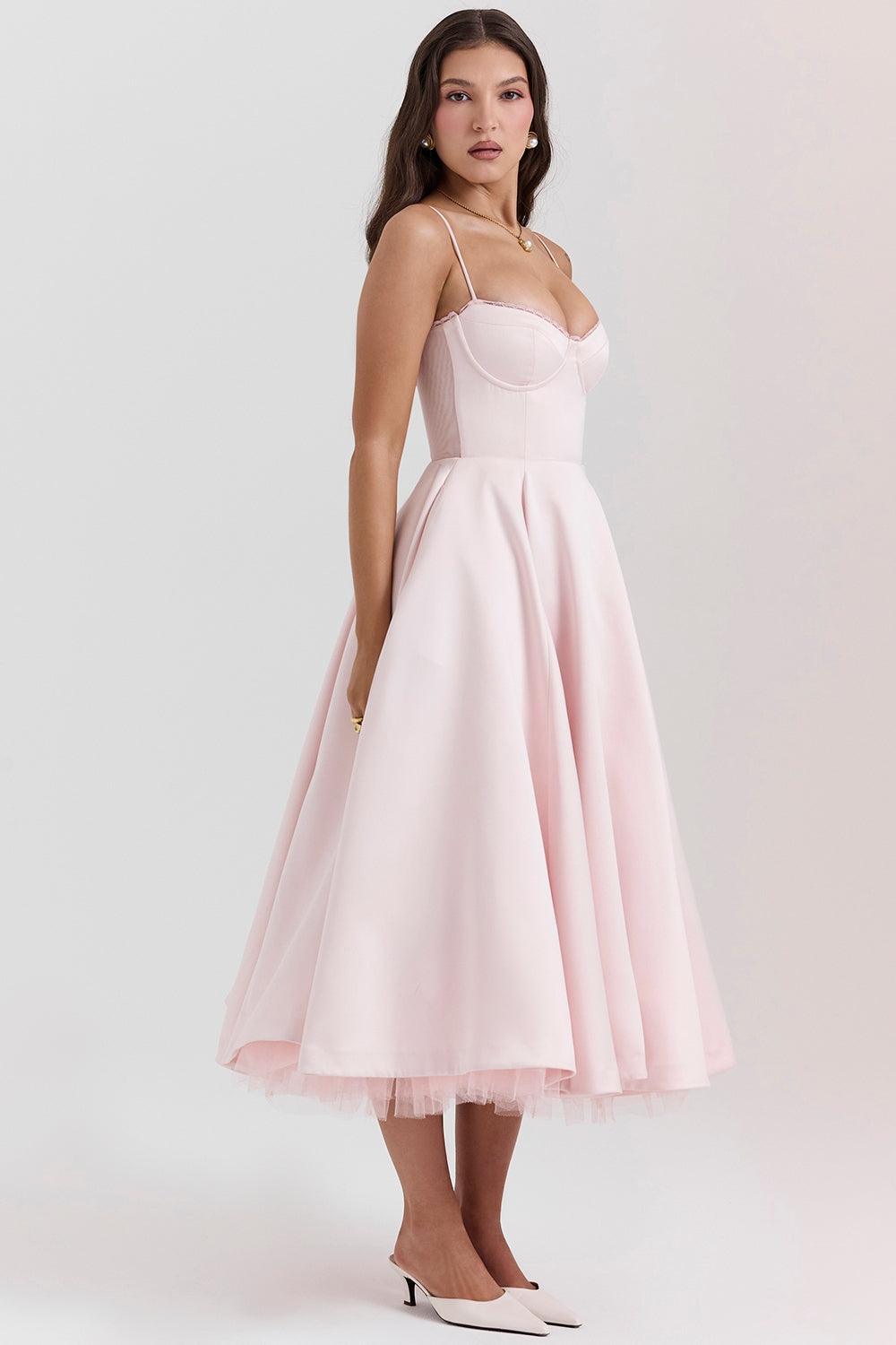 Women's - Tulle Cocktail Midi Dress for Women