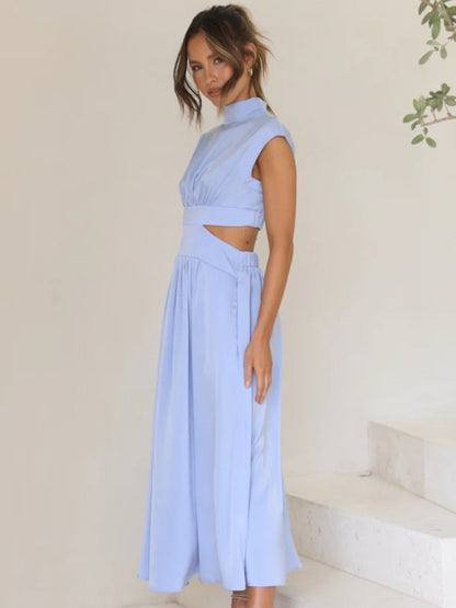 Women's - Elegant Sleeveless Long Dress for Women