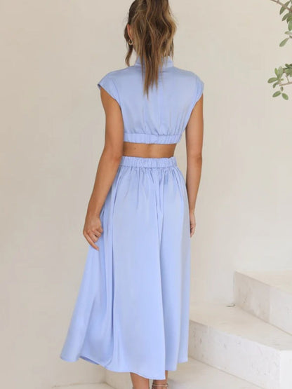 Women's - Elegant Sleeveless Long Dress for Women